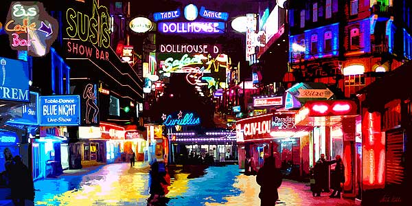 Grosse-Freiheit Panorama (HAMBURG Red Light District)