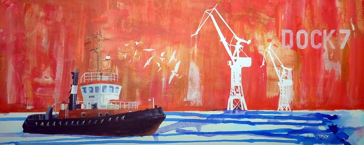 Schlepper vor Dock 7